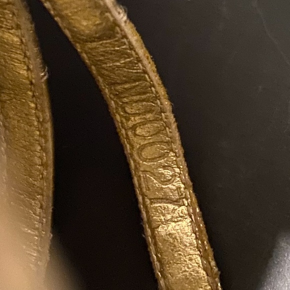 Louis Vuitton Gold Leather Wedge Ankle Strap Sandals Designer Heel Shape - Picture 14 of 15